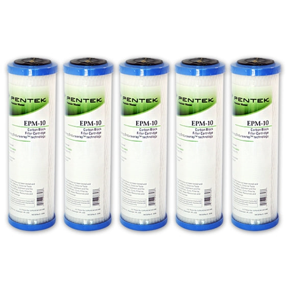 Pentek ® EPM-10 Carbon Block Filter Cartridge, 9-3/4" x 2-7/8", 10 Microns