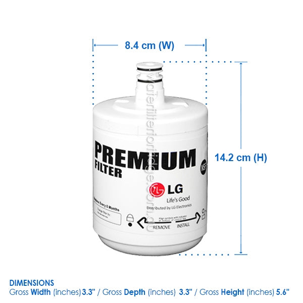 LG 5231JA2002A, LT500P Original Genuine Fridge Water Filter Premium