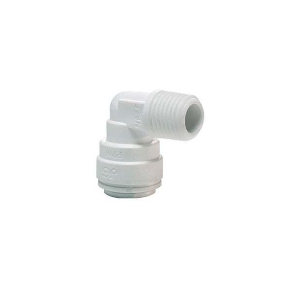 John Guest Polypropylene Fittings Rigid Elbow NPTF Thread PP481222W 3/8 x 1/4