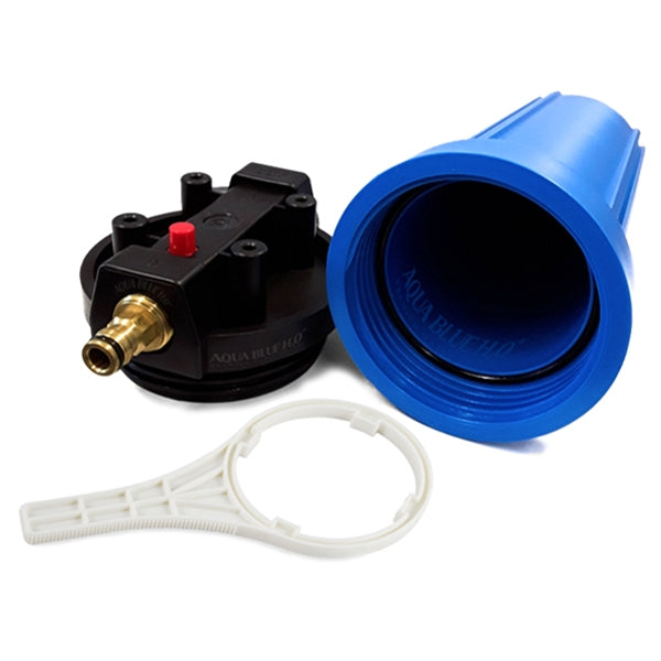Single Caravan Water Filter System with 3M Raindance String Wound SPF-P5, Brass Hose Connection Fitting