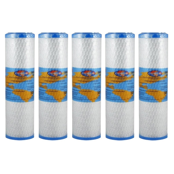 2X Omnipure OMB934 0.5 Micron Coconut Carbon Block Water Filter 10"