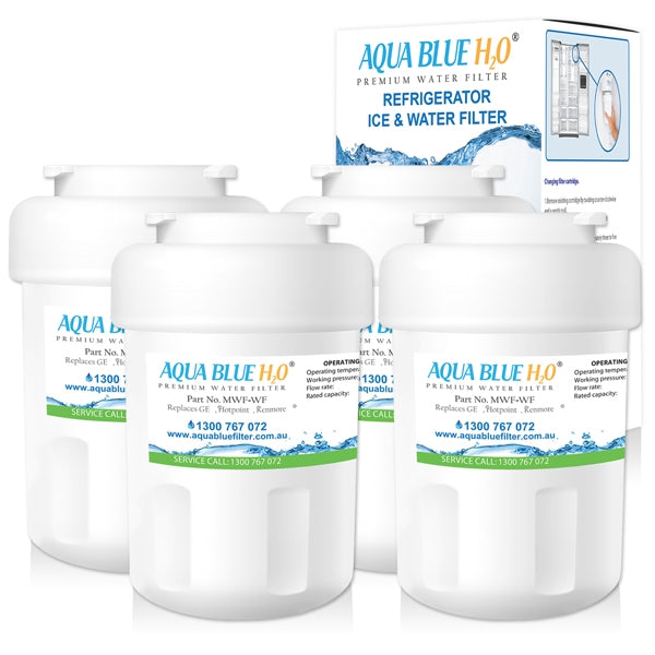 4x GE MWF MWFP SmartWater Internal Fridge Water Filter by Aqua Blue H20