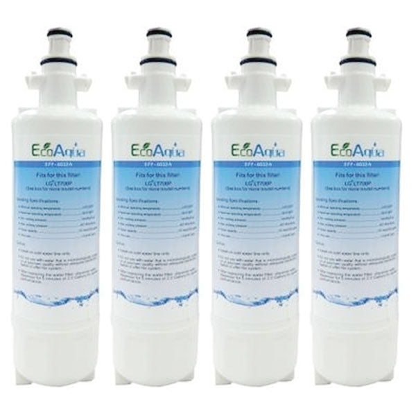 4x LG Replacement Water Filter LT700P + 4x LT120F Generic Air Filter