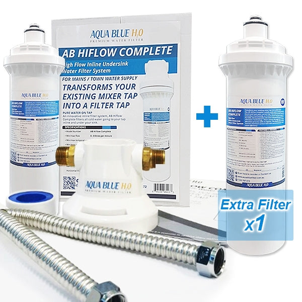 Aqua Blue H20 ABHIFLOW Inline High Flow Water Filter System