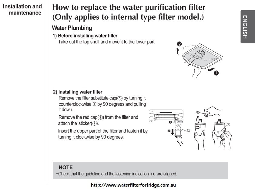 LG 5231JA2002A, LT500P Original Genuine Fridge Water Filter Premium, Cuno 3M