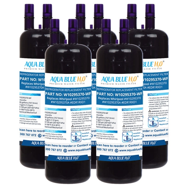 Whirlpool W10295370 FILTER1 Refrigerator Water Filter BY Aqua Blue H20