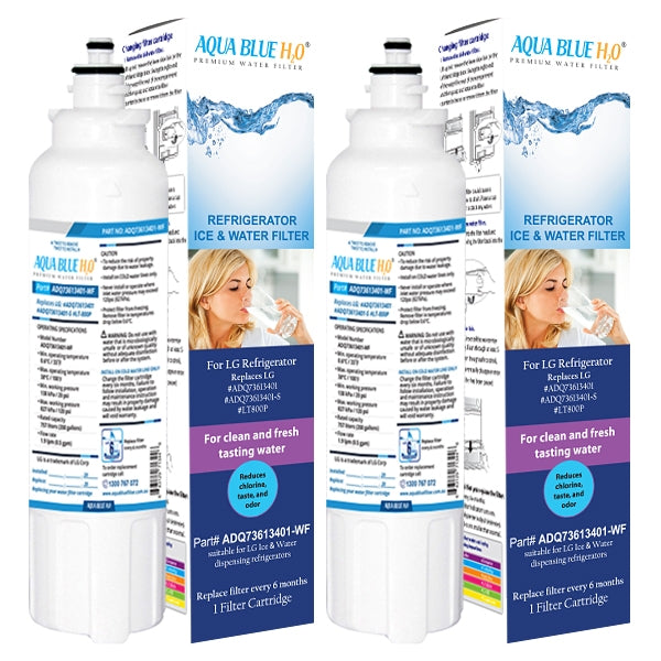 2X LG LT800P Replacement Water Filter with 2X LG LT120F Replacing Air Filter - Refrigerator Filter Pack
