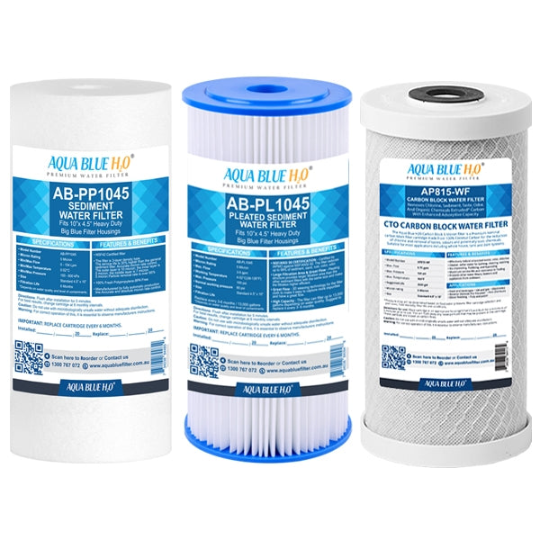 3 Stage Big Blue Whole House System with Replacement Cartridge