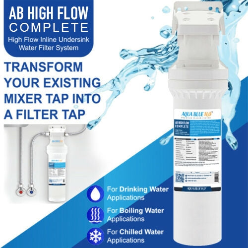 Aqua Blue H20 ABHIFLOW Inline High Flow Water Filter System