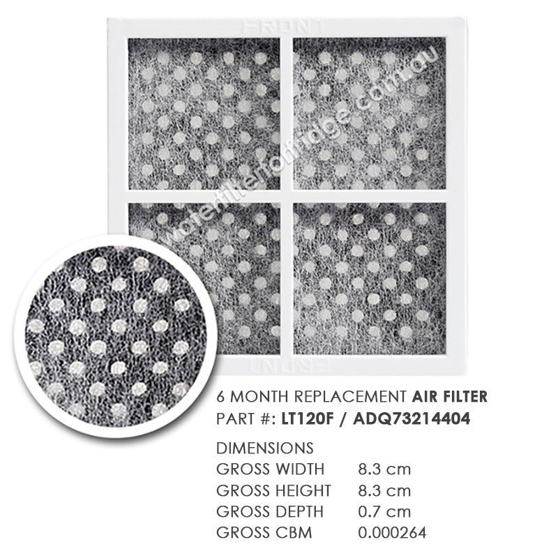 2X LG LT800P Replacement Water Filter with 2X LG LT120F Replacing Air Filter - Refrigerator Filter Pack