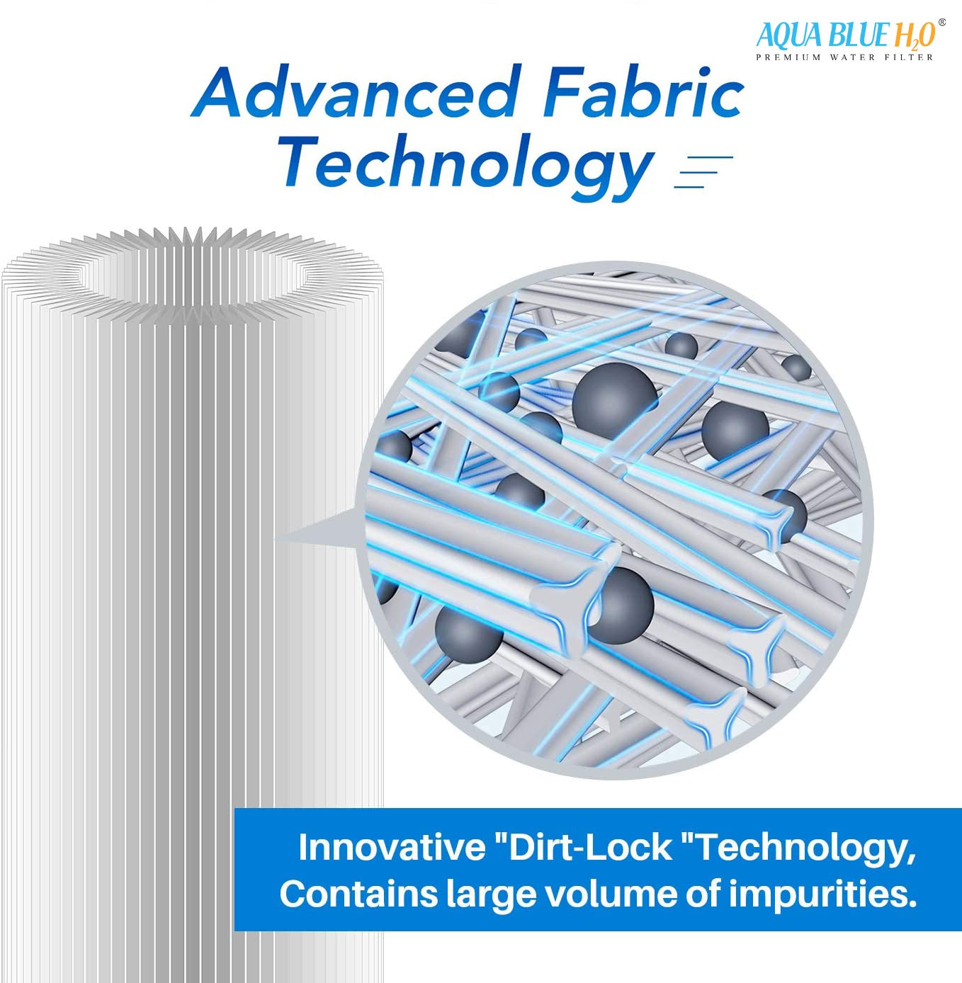 10" x 4.5" Whole House Big Blue Pleated Sediment Water Filter Replacement Cartridge