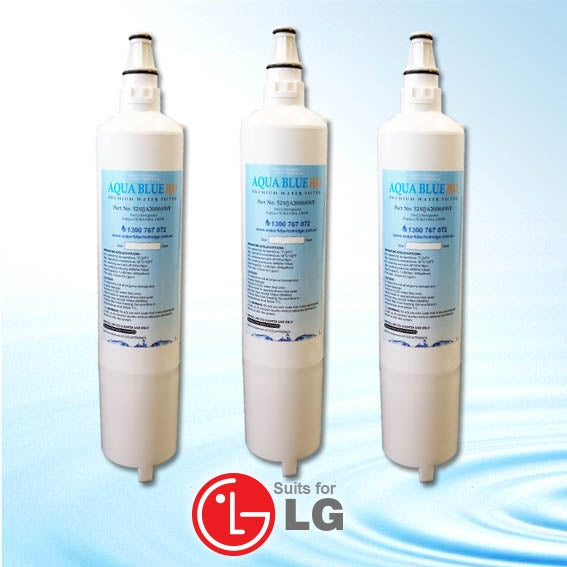 4x LG 5231JA2006A/LT600P Fridge Water Filters by Aqua Blue H20