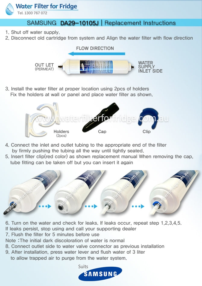 3x DA29-10105J samsung water filter(aqua pure) Genuine product