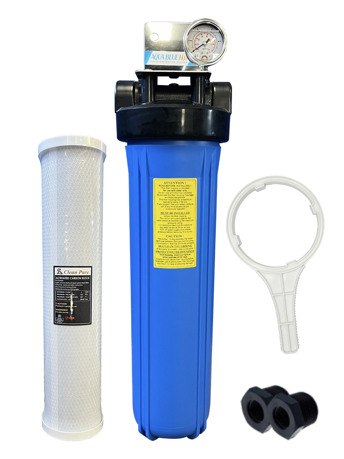 20"x4.5" Big Blue Whole House Water System with CTO Filter
