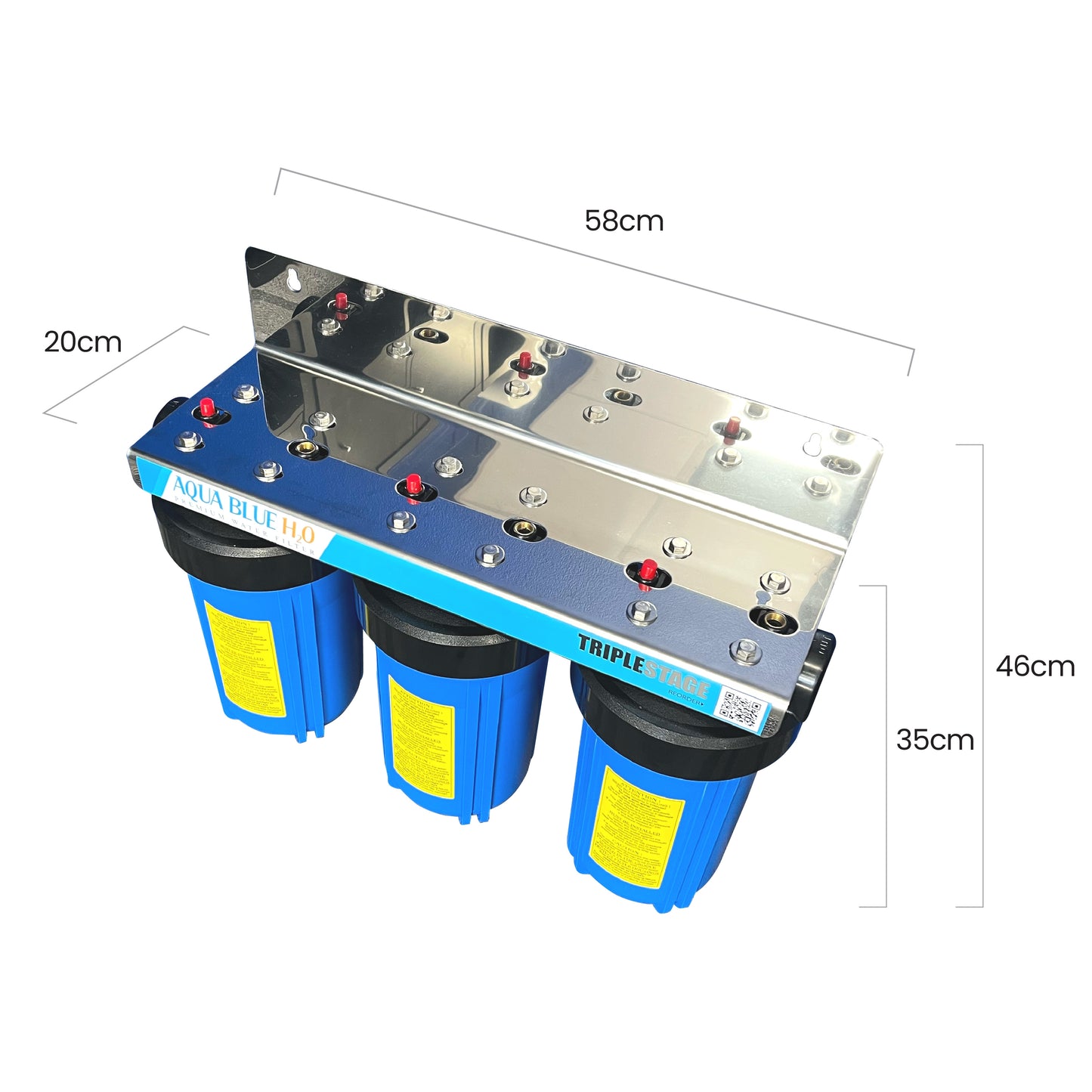 3 Stage Big Blue Whole House System including Cartridge