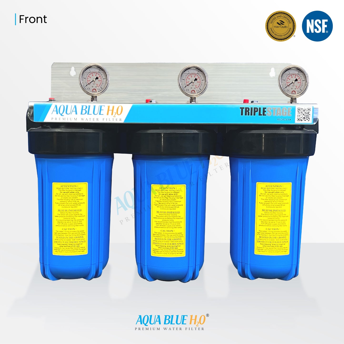 3 Stage Big Blue Whole House System including Cartridge