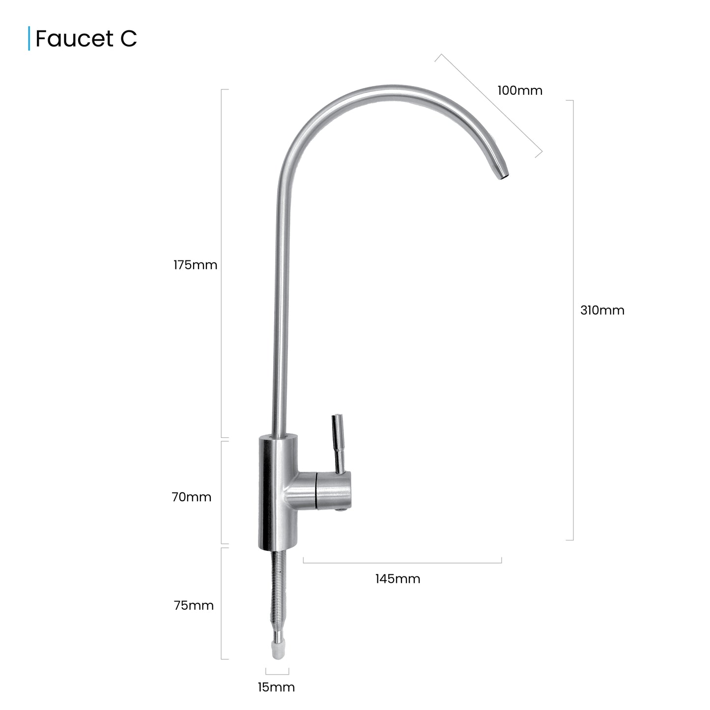 Boston Water Filter Faucet Full Stainless Steel 304