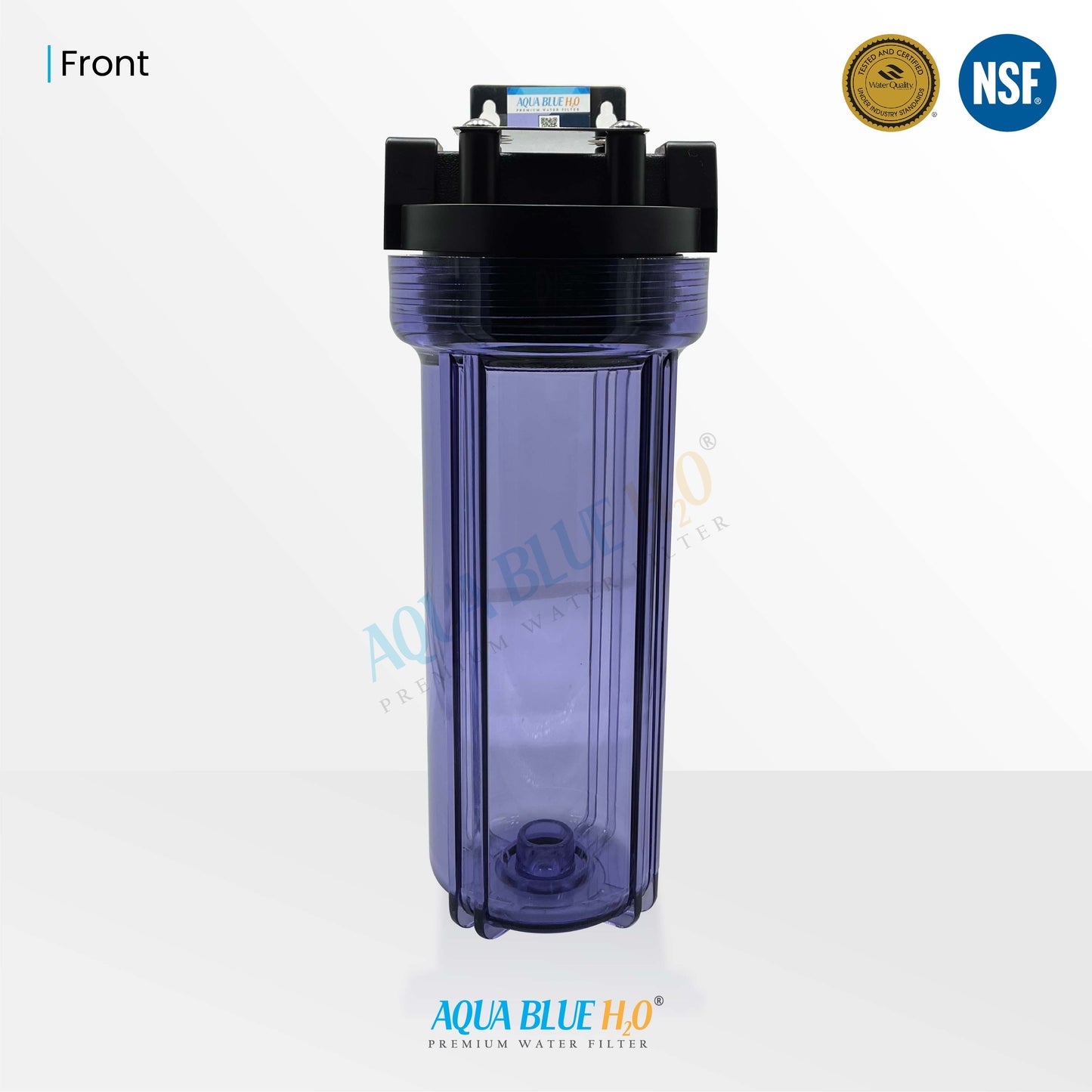 10" Clear Big Blue Filter Housing 5 Mic PP Sediment Water Filter, Reverse Osmosis Faucet, Connection Kit Set