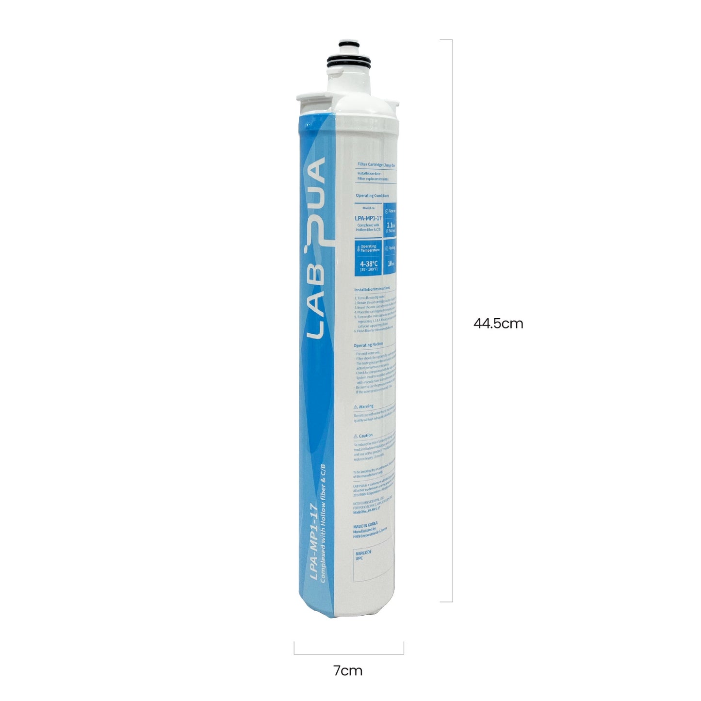 Lab Pua LPA-MP1-17 0.1 Micron Quick Twist Filter High flow Kit
