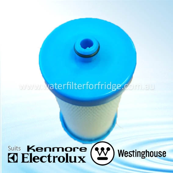 3x Aqua Blue H2O Westinghouse, Electrolux 1438545 Fridge Water Filter - 218904501 WF1CB−WF