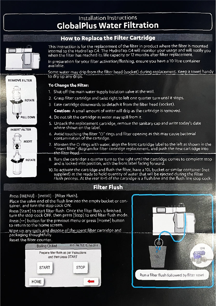 2x Zip HydroTap Water Filter MicroPurity 93702 0.2 Micron