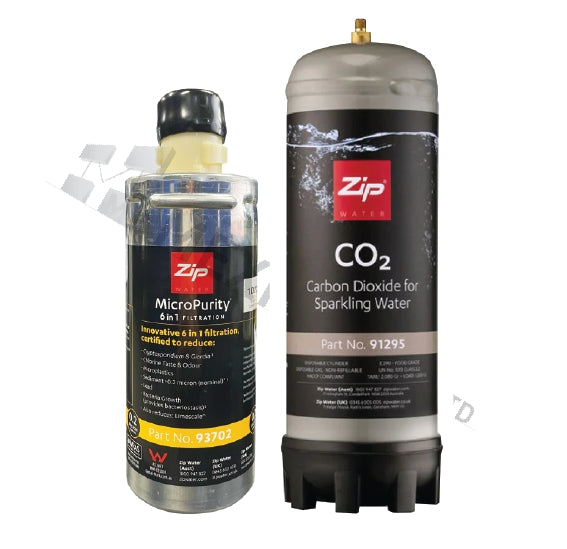 Zip Genuine MicroPurity 93702 Commercial Water Filter with Zip 91295 Sparkling Replacement Cartridge