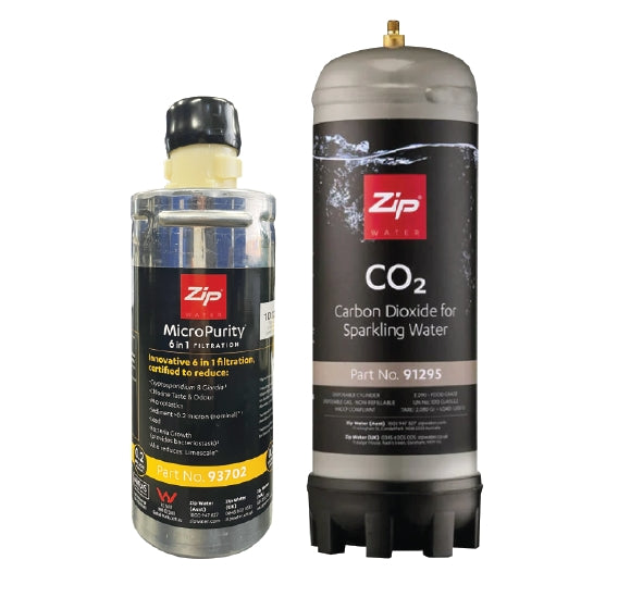 Zip Genuine MicroPurity 93702 Commercial Water Filter with Zip 91295 Sparkling Replacement Cartridge