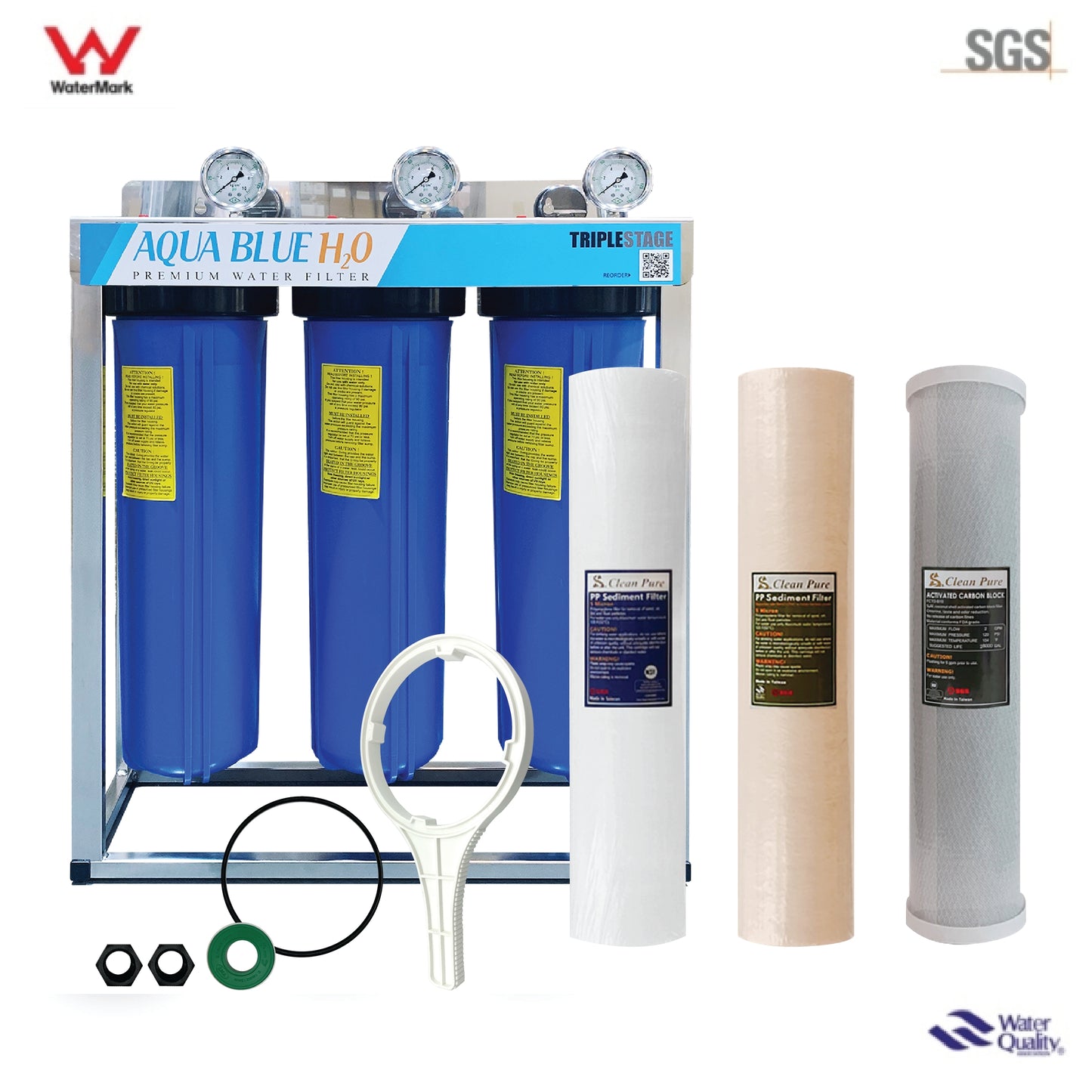 Whole House Water Filters with Jasper Cover Triple 99% eliminate bacteria