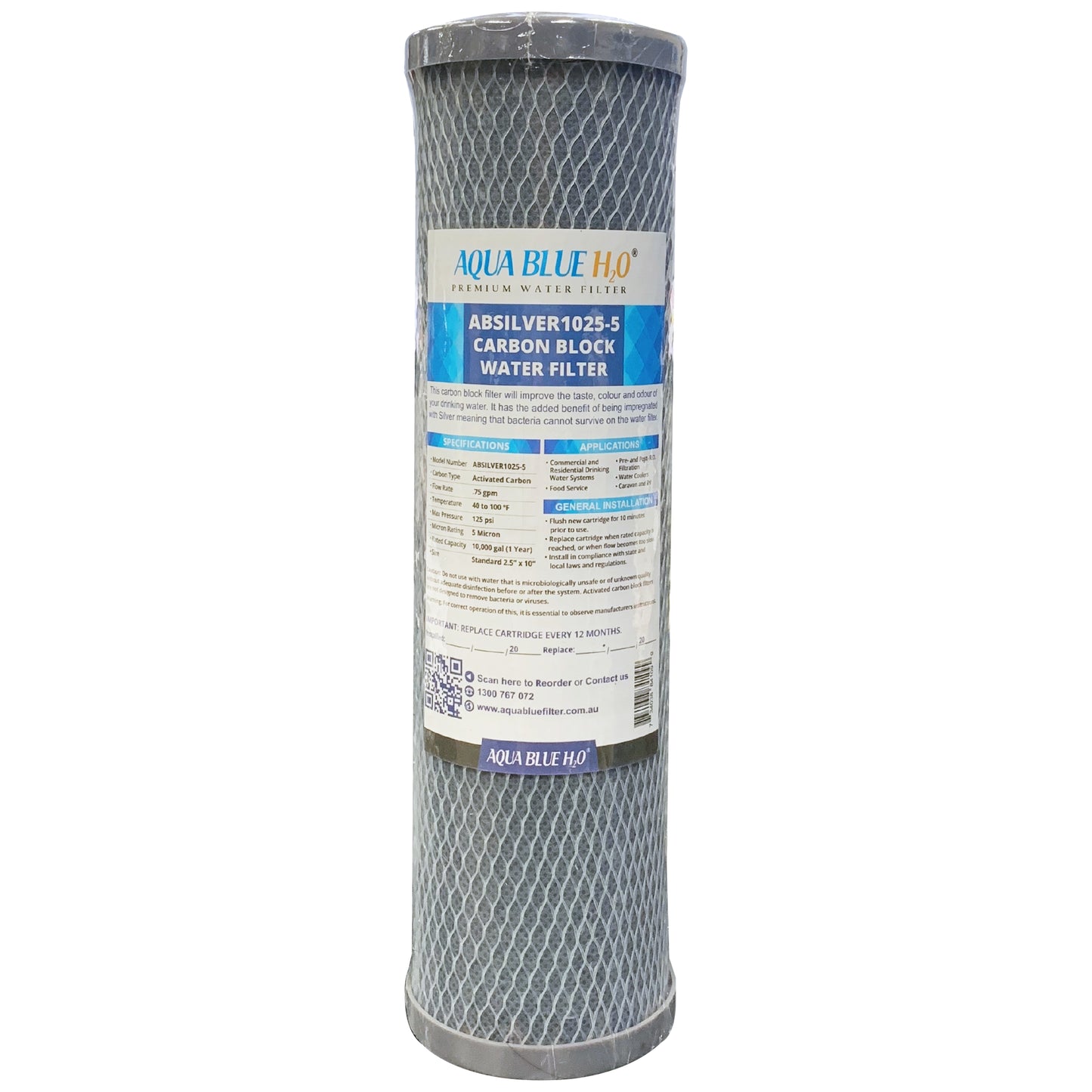 FCT-10 SILVER CARBON 5 MICRON RATING FILTER