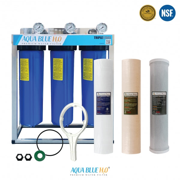 Wholehouse water system High Performance Triple Stage with Stainless Steel cover Watermarked