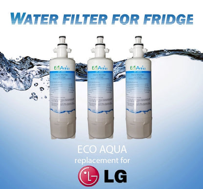 3x ECO AQUA EFF-6032A LG GENERIC REPLACEMENT FRIDGE WATER FILTER LT700P ADQ36006101 