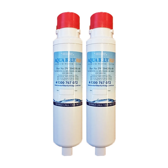 2x Aqua Blue H20 DW2042FR-09﻿ Daewoo Smeg Westinghouse Compatible Replacement Fridge Filter Cartridge