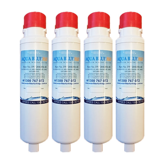 4x AQUA BLUE H20 DW2042FR-09﻿-WF DAEWOO SMEG WESTINGHOUSE Compatible Replacement Fridge Filter Cartridge