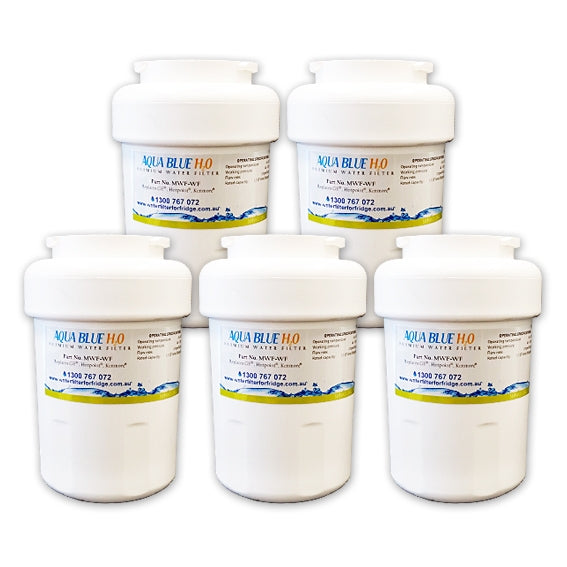 5x GE MWF MWFP SmartWater  Internal Fridge Water Filter by  Aqua  Blue H20 