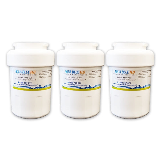 3x GE MWF MWFP SmartWater  Internal Fridge Water Filter by  Aqua  Blue H20 