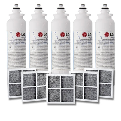 5x LG Genuine Fridge Filter LT800P + 5x LG Air Filter LT120F