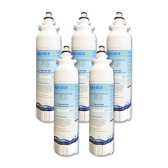 5xLG REPLACEMENT ADQ73613401, LT800P FRIDGE FILTER by AQUA BLUE H2O