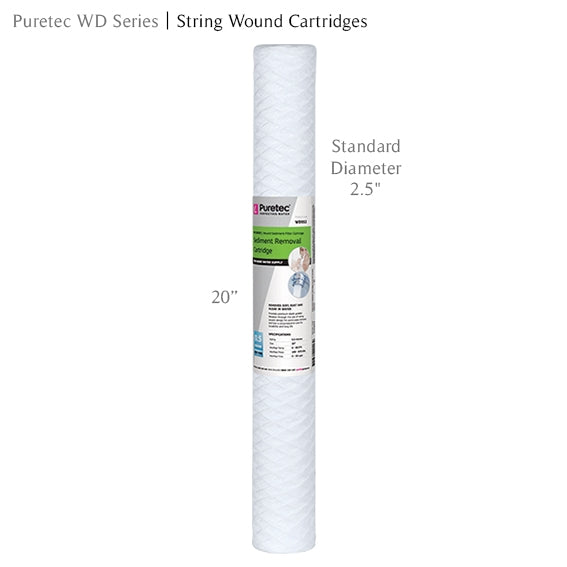 Puretec WD Series WD952 20" Wound Sediment Cartridges