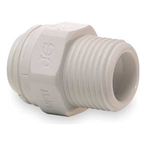 John Guest Polypropylene Fittings Straight Adaptor NPTF Thread PP010822W  1/4 - 1/4
