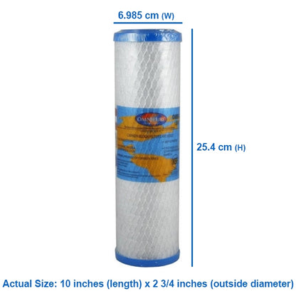 2X Omnipure OMB934 0.5 Micron Coconut Carbon Block Water Filter 10"