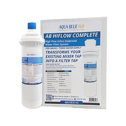 Aqua Blue H20  High Flow in-line - 4 Stage Water Filtration System Kit