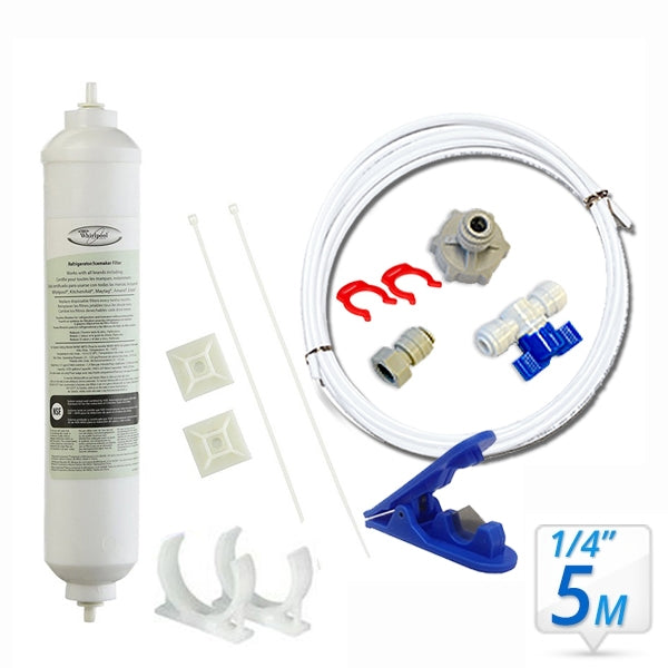 Whirlpool Genuine Fridge Filter 4378411 or  4378411RB Hose Kit