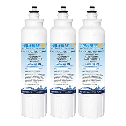 LG Replacement ADQ73613401, LT800P Fridge Filter by Aqua Blue H2O