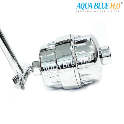 AQUA BLUE H20  SHOWER WATER FILTER & ROSE COMPLETE PACKAGE SF350ARM-B