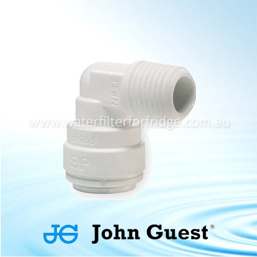 John Guest Polypropylene Fittings Rigid Elbow NPTF Thread PP480821W  1/4 x 1/8