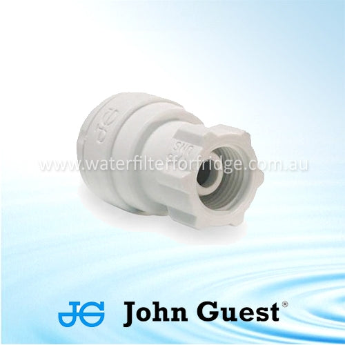 John Guest Polypropylene Fittings Tap Adaptor UNS Thread PP3208U7W  1/4 x 7/16-24