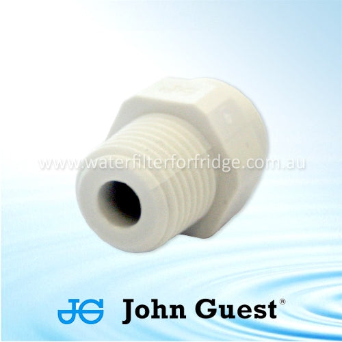 John Guest Polypropylene Fittings Straight Adaptor NPTF Thread PP010822W  1/4 - 1/4