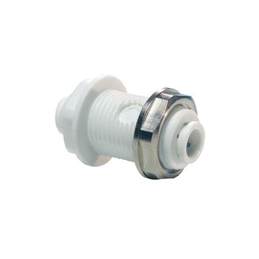 John Guest White Acetal Fittings Bulkhead Connector CI1208W Tube OD 1/4"