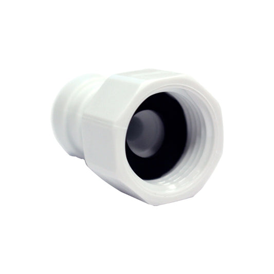 John Guest White Acetal Fittings Flat Seal Female Adaptor BSP Thread CI450814FW  1/4 x 1/2