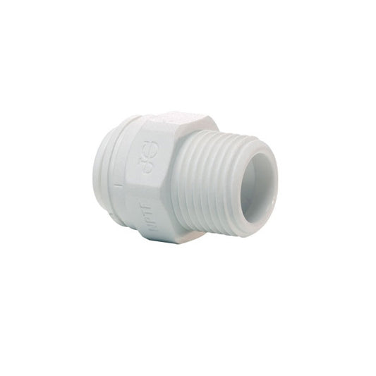 John Guest Polypropylene Fittings Straight Adaptor NPTF Thread PP010824W  1/4 - 1/2